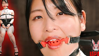 Bound and Drooling: Tsugumi Matsuzaka Dripping Saliva From Her Gagged Mouth