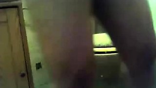 Chubby Girl Masturbates in the Shower on Webcam