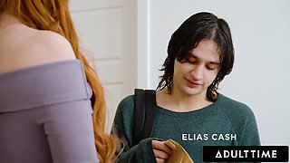 ADULT TIME - Pervert Stepson Caught Watching Redhead Busty Stepmom Lauren Phillips Doing Naked Yoga