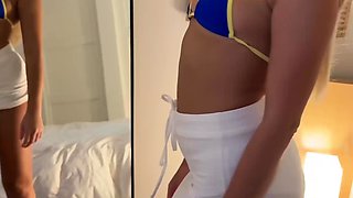 Sexy Babe Swallows Big Cock