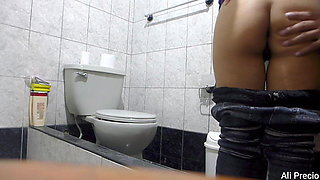 Girlfriend Gets Hard Anal Fuck in Bathroom, Deep Anal Creampie