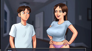 Summertime Saga Gameplay : Intense Massage Scene with the Receptionist.