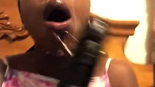 Sucking a Huge Dildo, Dreaming of Daddy