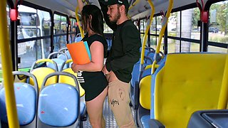 Student Humped and Fucked Inside the Bus in Public!