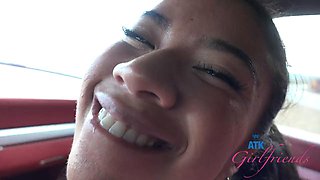 Ameena Greens POV Car Pussy Rub, Roadhead and Creaming Panties