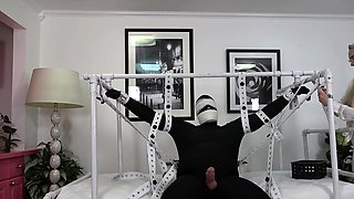 Femdom fetish mistresses fuck bdsm loser with strapon