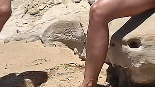 Stranger Approaches Naked Masturbating Woman and Helps Him with Handjob