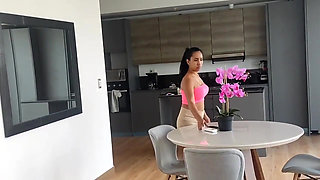 I got stuck inside the washing machine and I asked my stepson for help and he took advantage of the situation