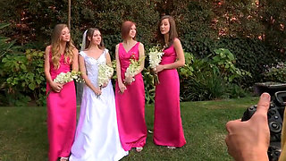 BRIDE HAS LESBIAN FOURSOME WITH BRIDESMAIDS