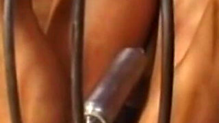 Hanging out pussy dildo humiliating