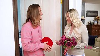 Step Son Gives MILF Mom Valentines Flowers She Never Got