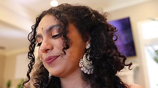 Desi Beauty Sizzles in Wild Brunette Heat