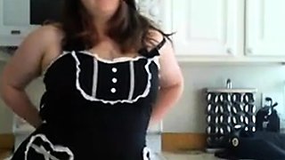 Big-Titted BBW Amateur's Solo Kitchen Cam Show