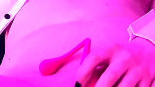 Horny young amateur cam girl masturbating with her toy