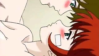 Adorable redhead hentai girl getting tight pussy boned by a