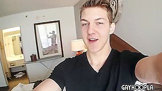Fit All-american Nick Paul Jerks His Uncut Cock