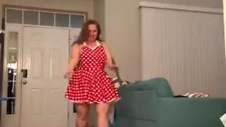 BBW MILF cleans and gets naked on LIVESTREAM