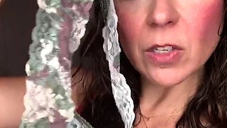 Cute curly brunette solo webcam masturbation