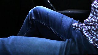 21yo blonde voyeur teasing a wanker