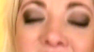 Blonde Stripper Slut Eats Cum Gets Toes Sucked