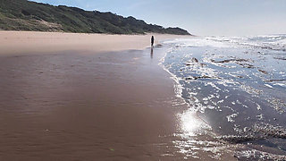 Sunrise & Saltwater Kisses-BlackSwan gets her pussy rubbed in the sand