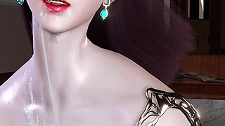 3D Super Hot Teacher Have a Hardcore Blowjob Sex with Young Big Cock