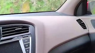 Amateur babe demonstrates off her yam-sized clit to him