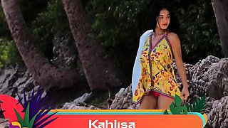 Sexy big tits Thai teen solo striptease