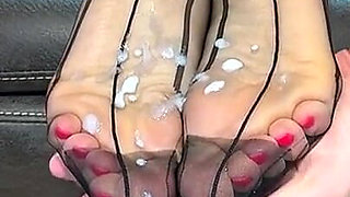I Want Your Huge Cumshot on My Nylon Feet