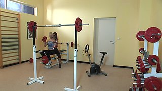 Lesbian Training: 2 Sluts at the Gym