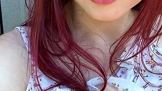 Amateur brunette Michelle with small tit