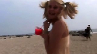 Sexy solo blonde teen