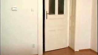 Two Huge Cocks - Wonderful Brunette Gets Her Hairy Pussy Shaved And Then Fucks