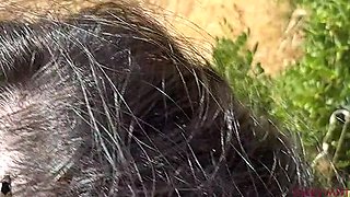 Nicky Mist's Perfect Spot for Cum on My Big Tits - Amateur Outdoor Blowjob