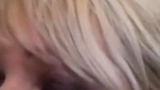 Blonde Milf with natural tits gets her pussy and ass fucked by two masked men