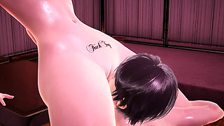 Big Tits Amelia in Red Bikini for 3D Animation - Puffy Pussy Licking and Moans, Intense Ass Licking and Squirt