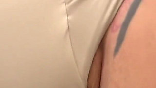 MILF with a Huge Ass Rolling on the Cock in Shorts Jammed in the Ass.