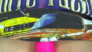 Close up cock jerking solo