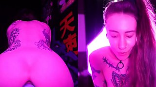 Tight sweet clit and ass solo toy fun