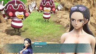 Naked mod gameplay of One Piece Odyssey featuring big ass Nami