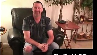 MenWorkinXXX.com - Mature amateur taunts his ass-hole and strokes intensively powerfully
