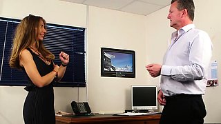 Office voyeuristic cougar tempting lad