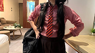 School se aate he horny girlfriend ke Sath rough doggy style sex kiya