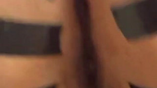 Piggy Holes Gaped and Taped Open