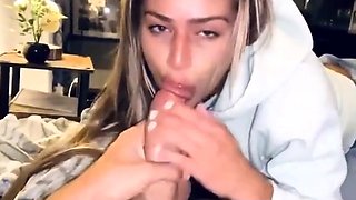 Babysitter Sucks Big Cock, Amateur Blowjob