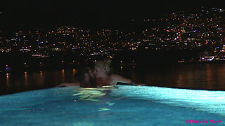 Couple Go for Late Skinny Dip Fondle