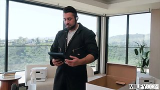 MILFY Ash-blonde Manager Stunner Tatiana Steele Rails Fellow's Giant Spear On Last Day