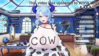 Big Boobs VTuber Cowgirl Fucks Hard