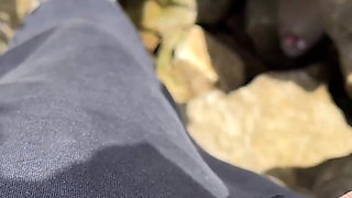 I Go with My Stepbrother to Spend the Day at the Beach and We End up Fucking Between the Rocks