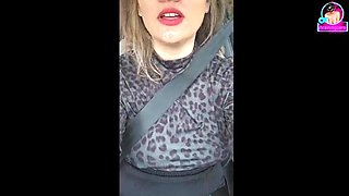 Blonde Domina Makes Slave Clean Her Ass Outside Car